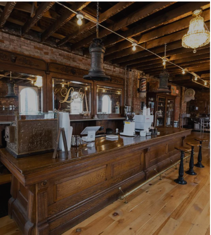 The original Lucky Detroit Coffee shop in Corktown Detroit