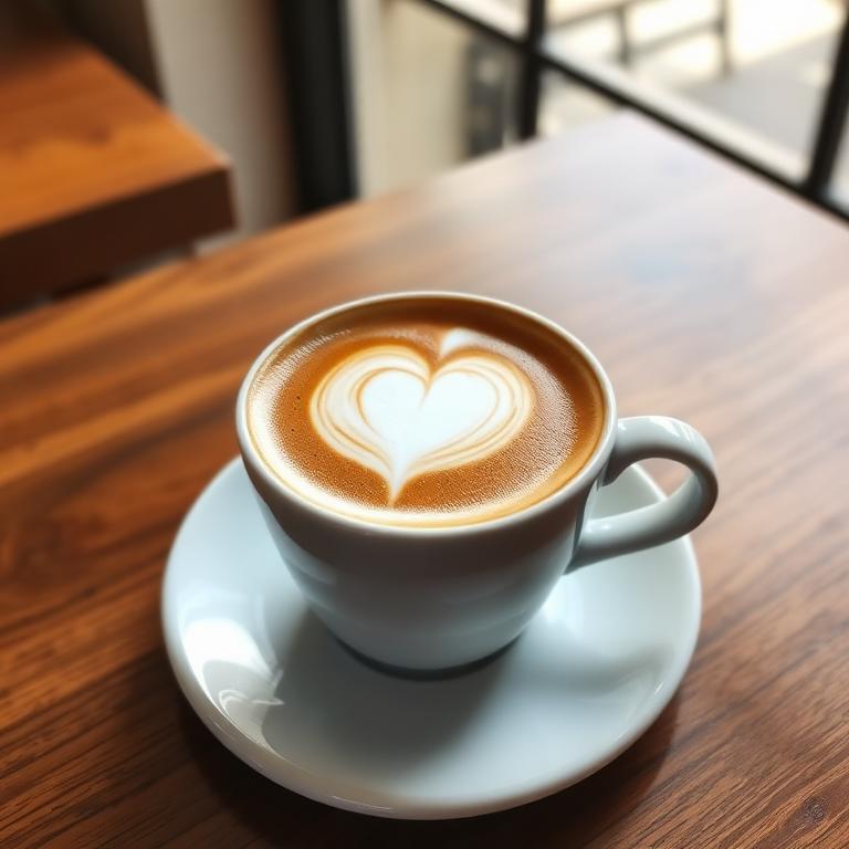 Cappuccino handcrafted at Lucky Detroit Coffee