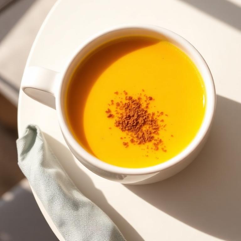 Turmeric Latte handcrafted at Lucky Detroit Coffee